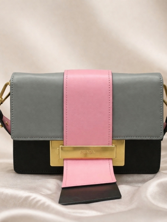 Prada Handbags - Prada Cahier Ribbon Mulitcolor Leather Shoulder Bag Lux550-100125